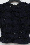 SHUSHUTONG pleated top aw21to05 dark blue